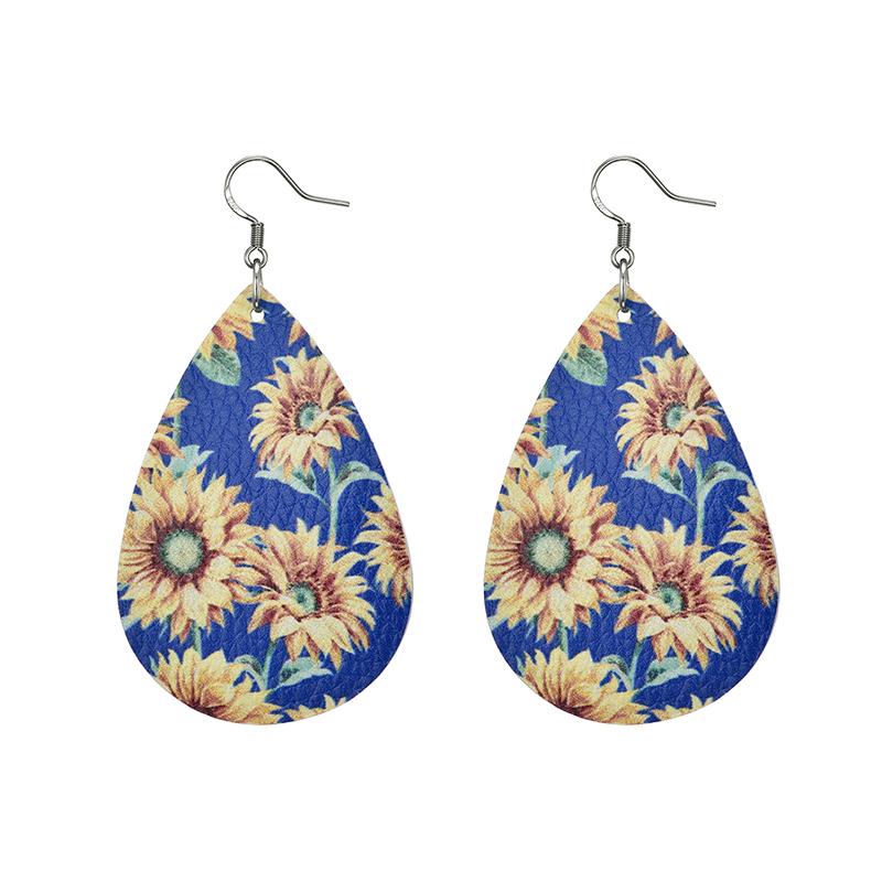 Fashion Leather Earrings Lightweight Faux Leather Leaf Earrings Teardrop Dangle Handmade For Women Girls Jewelry Wholesale