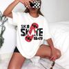 Unisex Polyester Skateboard Shirt: Street Skate Tee Summer Unisex Loose and Breathable T-shirt Top