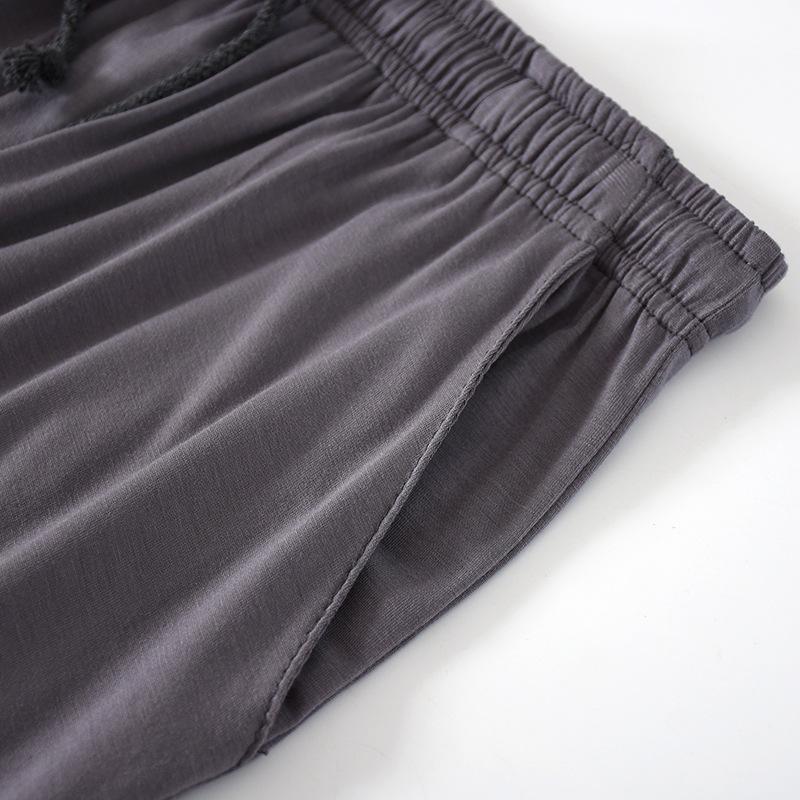 Pijama de verano para hombre, de modal, de manga corta, para uso doméstico, fino, de cuello redondo, informal, adecuado para uso diario, conjunto de pijama de talla grande.