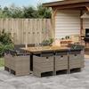 VidaXL 11-Piece Garden Dining Set with Cushions, Table and Folding Back Chairs, Outdoor Patio Furniture 3210674
