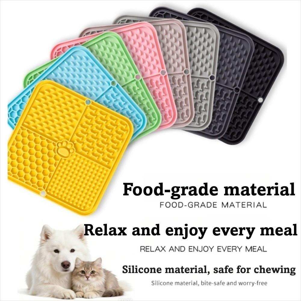 Silicone Material Pet Lick Mat Suction Cup Slow Feeder New Dog Food Plate  Food Training