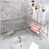 Space Saving Hollow Drain Basket Stainless Steel Kitchen Rack New Storage Shelf  Kitchen