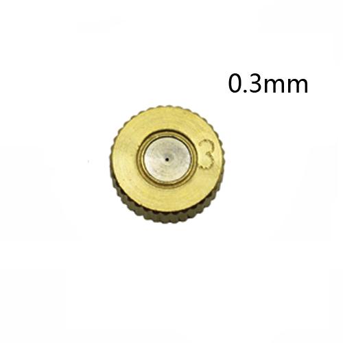 10Pcs 0.2/0.3/0.4/0.5mm Low Pressure High Quality Brass Fog Misting Nozzles Connectors Garden Water Irrigation Sprinkler Fitting