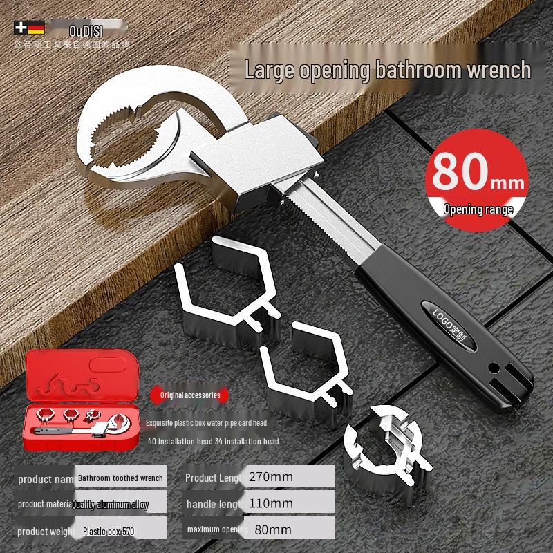 

«Разводной ключ для раковины в ванной с дугообразными зубцами»