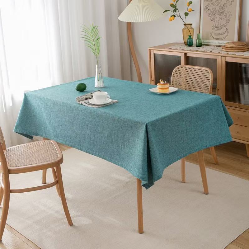 Rectangle Tablecloth Linen Textured Waterproof & Stain Resistant Table Cloth Wrinkle Free Decorative Fabric Farmhouse Table Cover