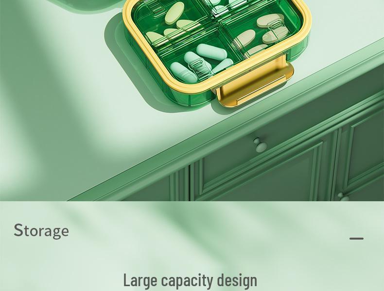 Portable Moisture-Proof Medicine Box: Light-Proof, Multi-Compartment, Weekly Organizer