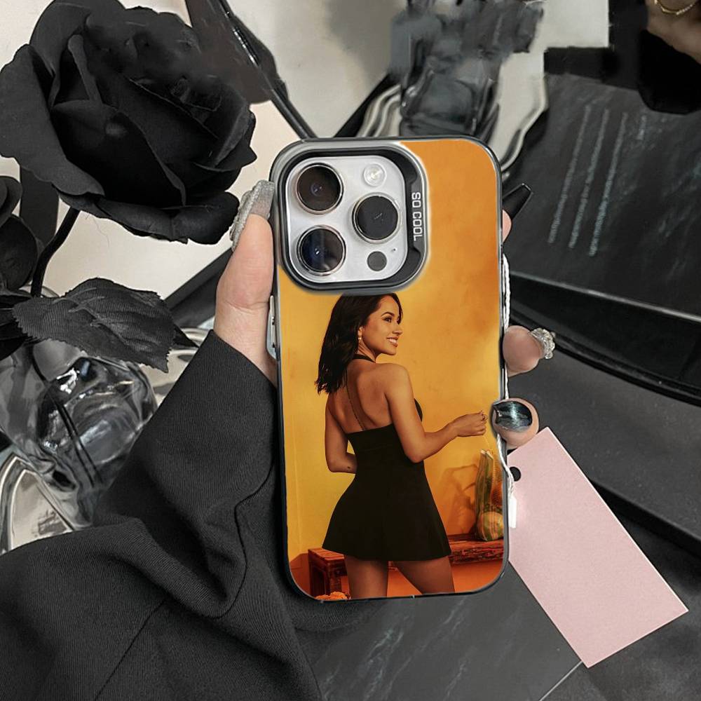 Fashion Becky G Mobile Phone Case For iPhone17, 16,15,14,13,12 Pro Max Black Candy Matte Shockproof Cover