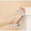 Fashion Womens Sandals Gold Silver Low Heels Casual Shoes Woman Open Toe Summer Square Female Ankle Strap Cover Heels Size 43