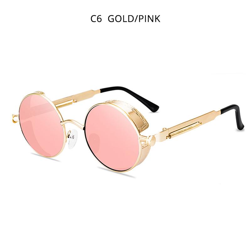Classic Steampunk Sunglasses Men ladies Retro Gothic Round Male's Sun Glasses Fashion Punk Party Driving Shades