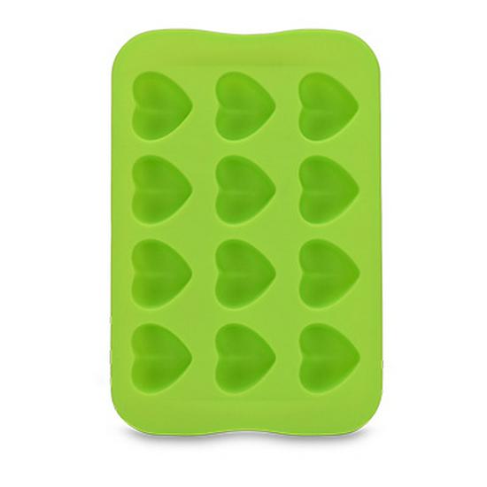 Heart-Shaped Silicone Ice & Chocolate Tray - Colorful, Food-Grade, Multi-Shaped, Flexible Mold