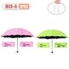 1-2PCS Portable Creative Water Flowering  Umbrella Manual  Black Coating UV Protection Sun Rain Dual Use Folding Parasol