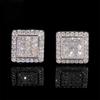 925 Sterling Silver  VVS1 D Color Moissanite  Square Stud Earrings for Men Women Screw Ear Stud Fine Jewelry Diamonds Pass Test