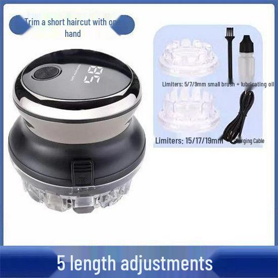 UFO Elektrischer Haarschneider für Herren: Automatischer rotierender Rasierer für Glatzen und Stoppeln