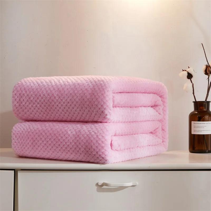 Strip Plush Sofa Towel Knitted Blanket Plaid Sofa Cover Bedside Blankets Living Room Home Decor Throw Blanket Sofa Blanket
