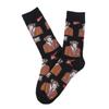 Happy Cool Harajuku Crew Mens Socks Hip Hop Street Big Size Funny Socks Men Skateboard Painting Calcetines Homme Divertidos Sox