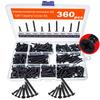 360 PCS Carbon Steel Deck Screws M 3.5 Wood Screws Countersunk Flooring Nails  Woodworking