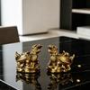 Brass Turtle Figurine On Coins for Wealth And Blessings Polished Metal Tortoise Ornament for Home Office Desk Decor Feng Shui Gift for Prosperity And