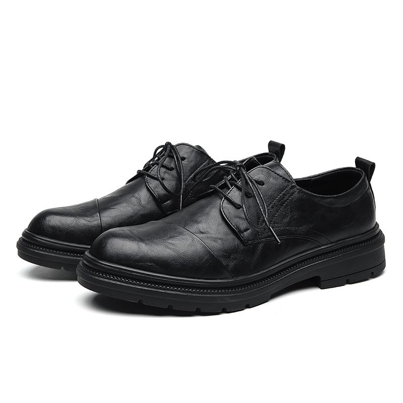 Fashion Business Male Oxfords Shoes Thick Bottom Men Leather Shoe Outdoor Men's Walking Shoes Lace-Up Men Casual Dress Footwear