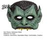 Soft Foam Vampire Pointy Ears Halloween Half Mask Mask Green Face with & Sharp Teeth Retro Distressed Party Lightweight