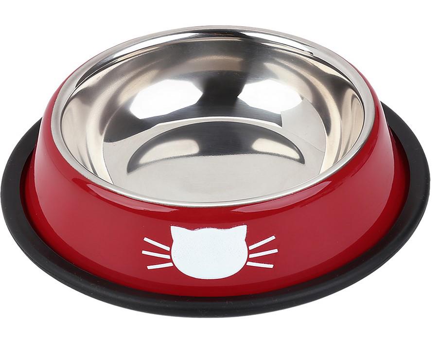 Colorful Non-Slip Stainless Steel Pet Bowl for Cats and Dogs