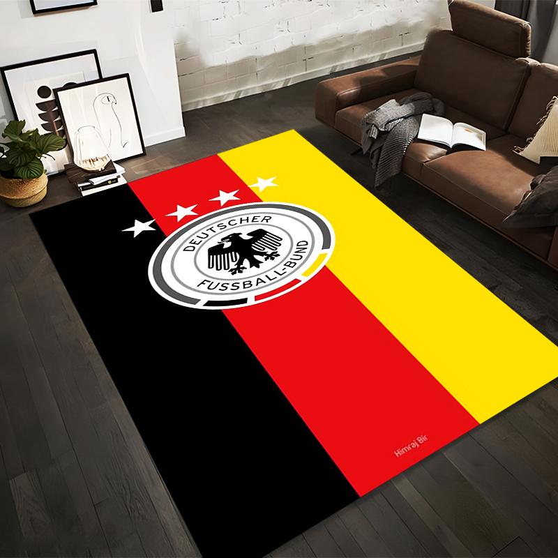 German Football Crest Design Rug Non-slip Rug Suitable for Living Room and Bedroom Sofas