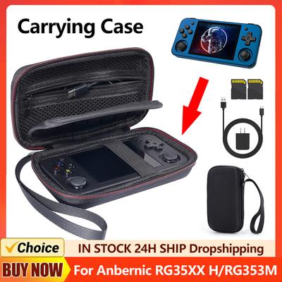 Sac de rangement pour console de jeu portable Anbernic RG35XX H/RG353M, étui rigide antichoc en EVA, support de rangement de voyage pour jeu rétro