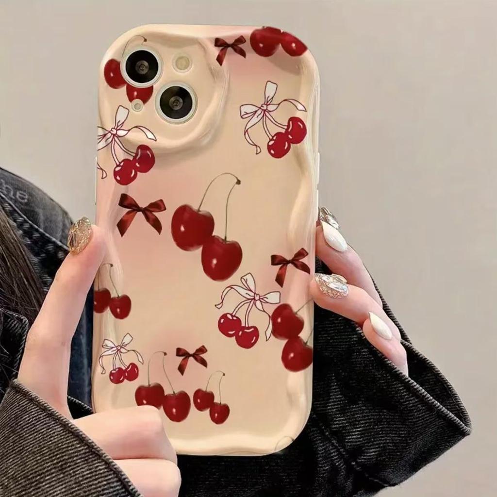 Kirsch-Schleife Handyhülle für iPhone 17 Pro Max/16/15/14/13 Pro