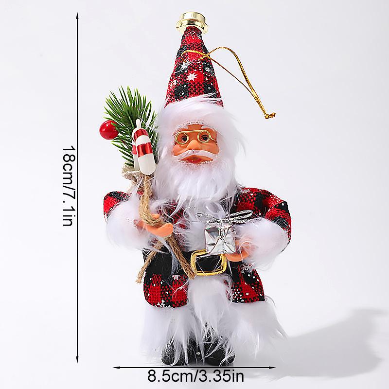 

Рождественский кулон-кукла Забавный дизайн Санта-Клауса Изысканный рождественский подарок Милое рождественское украшение Рождественская атмосфера 18 см