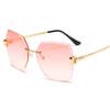 Fashion Unisex Frameless Sunglasses With Uv400 Protection For Travel And Parties