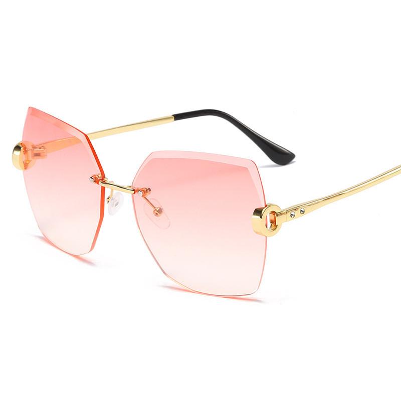 Fashion Unisex Frameless Sunglasses With Uv400 Protection For Travel And Parties