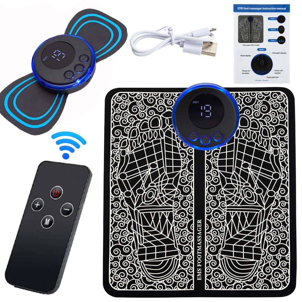 Electric EMS Foot Massager Accessories Pulse Muscle Stimulator Foldable Foot Massage Pad Relief Pain Relax,Support Dropshipping