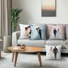 1,4 Pcs Wedding Gifts Single-Sided Printed Pillowcase Cushion Cover,Suitable For Living Room,Bedroom,Car Decoration