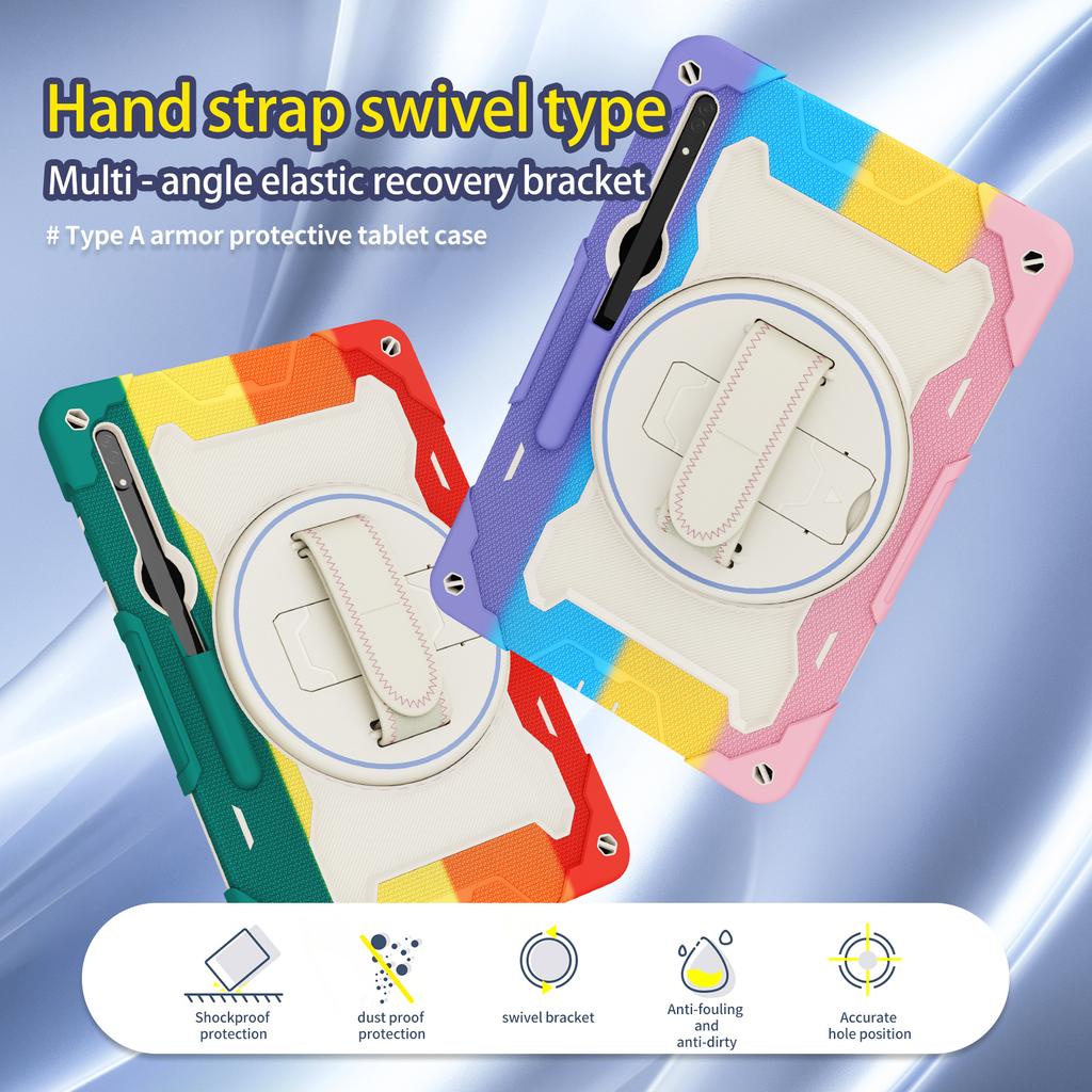 Heavy Duty Case Universal For Samsung Galaxy Tab S10 S9 S8 Ultra 14.6" SM-X920 X926 X910 X916 X900 X906 360 Rotating Stand Cover