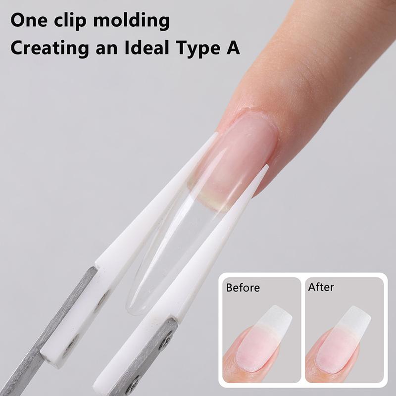 Stainless Steel Nails Shaping Tool Tweezers Nail Extension Clips For Nail Extension Nail Art Manicure