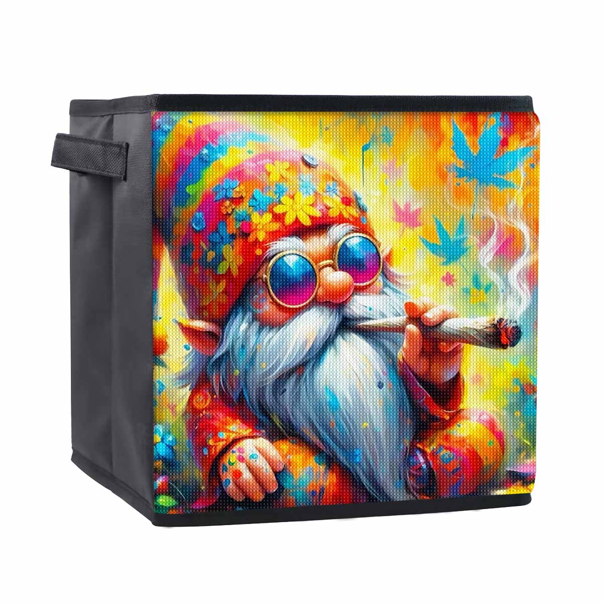 

A Smoking Dwarf 5D Diamond Painting Storage Basket Full Round Drill Mosaic Diamond Embroidery Cross Stitch Kits Home Decor Home Decor 25cmx25cm
