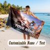 Personalized Beach Towel,Rocket League Custom Printed Name Text, Super Absorbent Towel For Beach Vacation