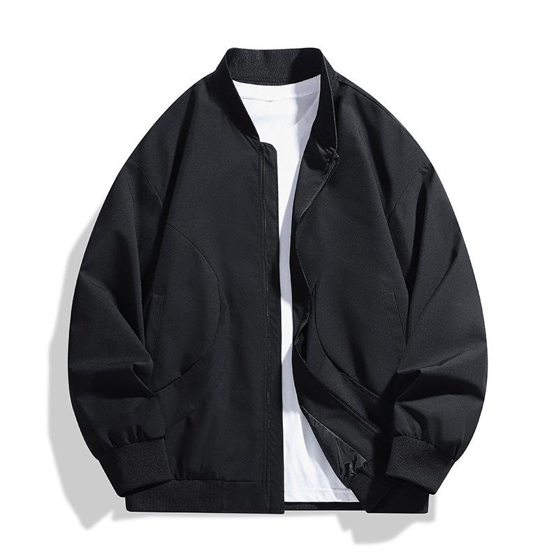 Spring and Autumn New Jacket Men's Simple Loose and Versatile Baseball Collar Fashion Flight Suit Jacket Men's Shock Clothes Men