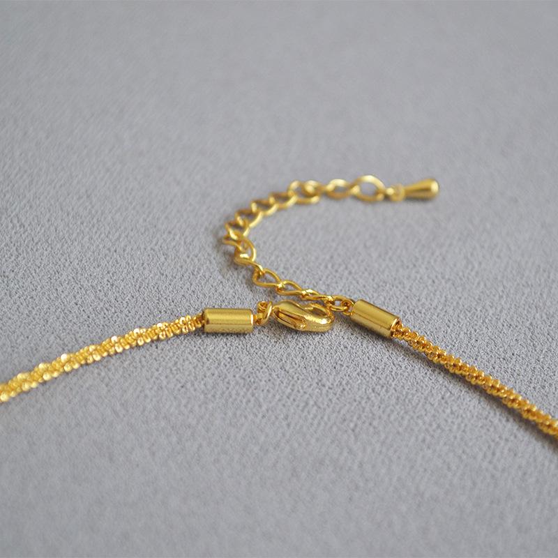 Minimalistyczny naszyjnik choker z 18-karatowego złota Gwieździste Niebo