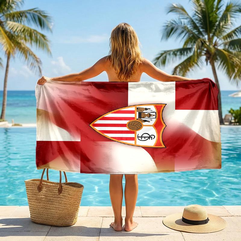 Sevilla FC print Quick Dry Beach Towel Microfiber Absorbent Portable Travel Swimming Towel
