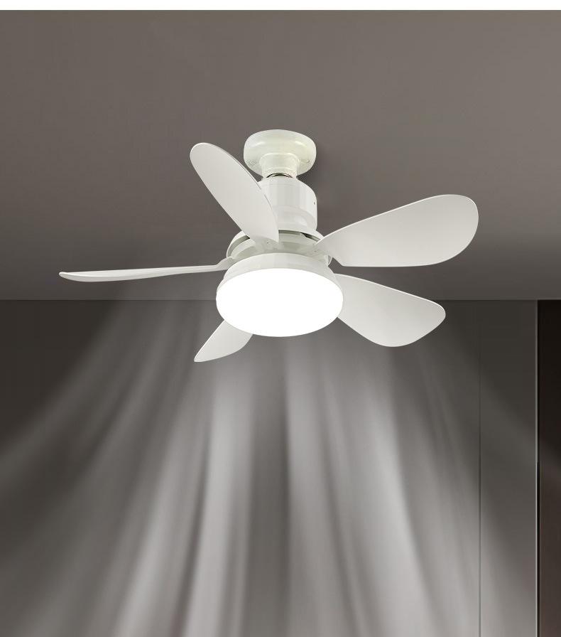 2-in-1 Silent LED Ceiling Fan with Pendant Light Convenient Remote Control Household Installation Fan Light