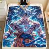 Goku Dragon Ball Muster Flanelldecke, Hohe Qualität, Bequem für Alle Jahreszeiten, Heimdekoration, Wärme und Komfort, Perfekt für Geschenke.