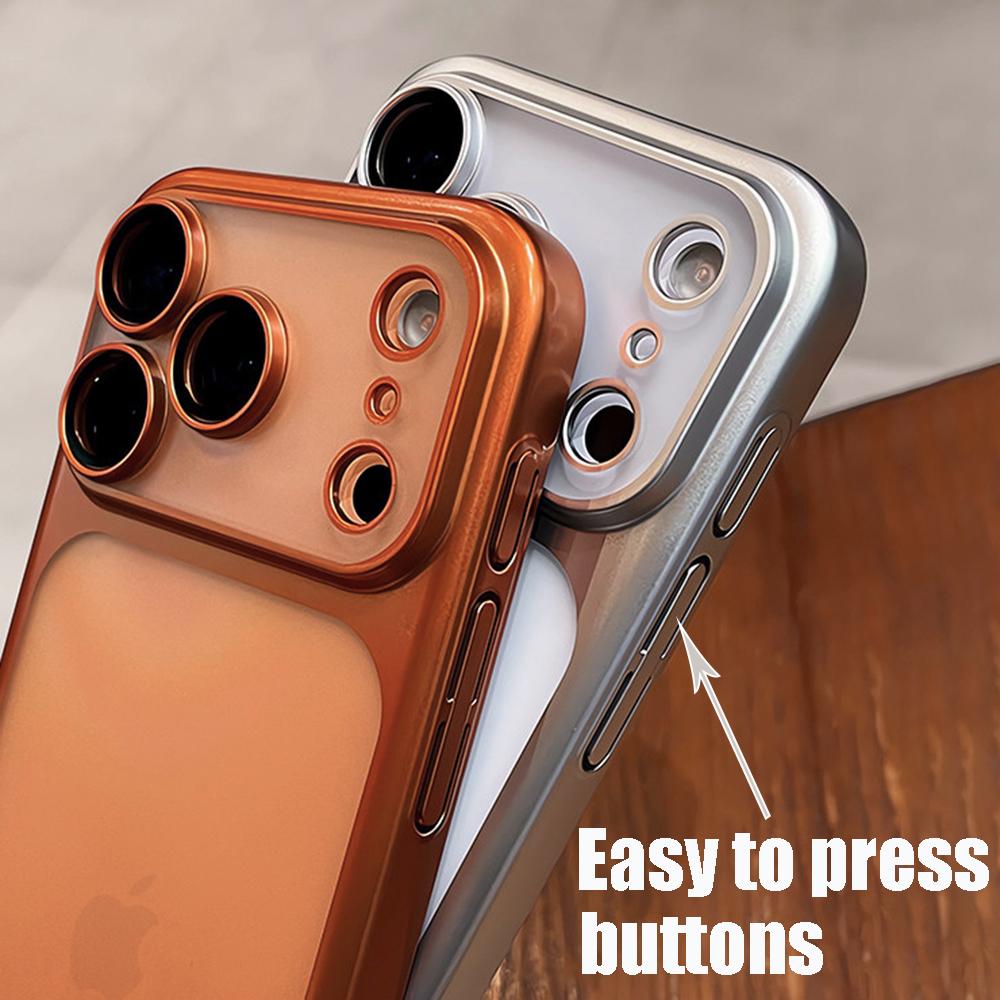 Soft Matte Phone Case For iPhone 17 16 15 14 13 12 11 Pro Max Air Plus Electroplated Silicone Bumper Back Cases Cover