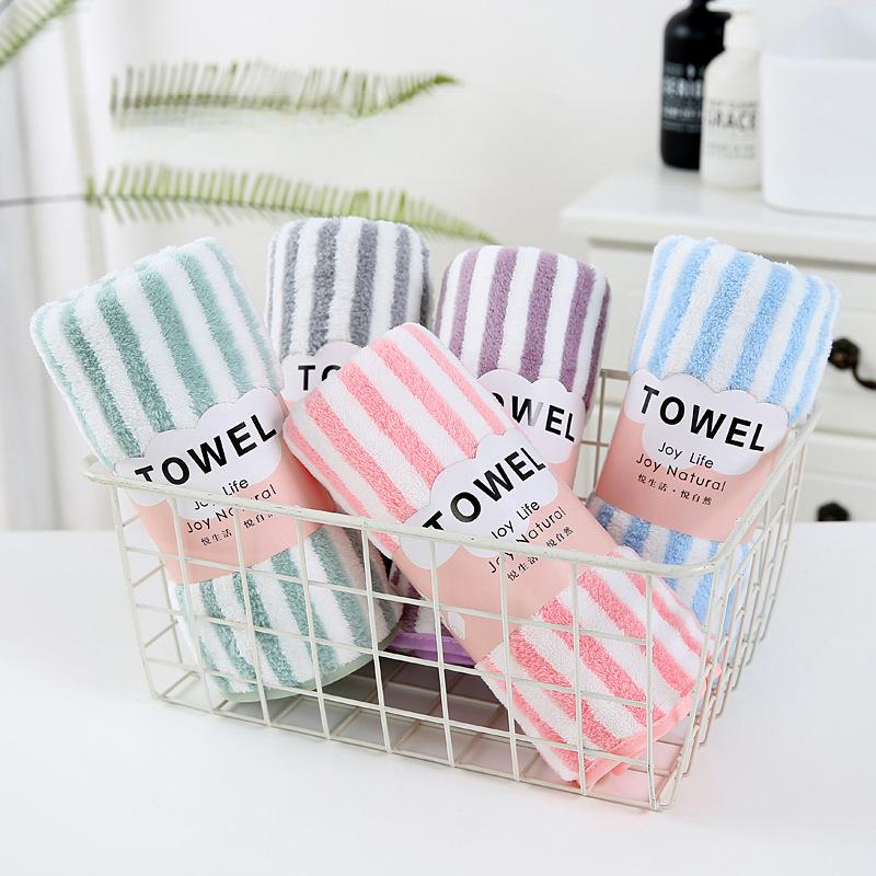 Warp-knitted High-density Stripe Thickened Soft Absorbent Towel