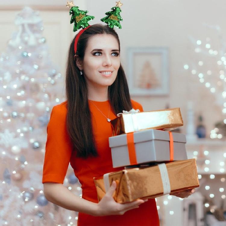 Haargummis für die Dusche, elastische Haarbänder für Damen, hübscher Weihnachtsschmuck für Kinder, Kostüm-Haarschmuck