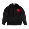 AMI 2024 Autumn/Winter Macaron Love Jacquard Unisex Thick Knit Sweater