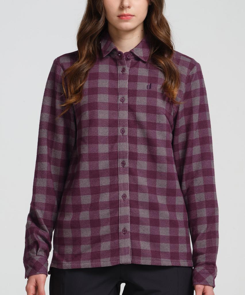DEUTER Purple Brushed Check Shirt (Women'S)