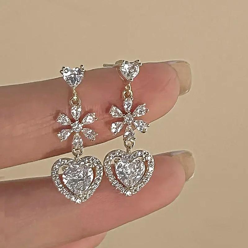 Lindon mode alliage de cuivre Zircon bijoux boucles d'oreilles pour femmes cadeaux de fête de mariage