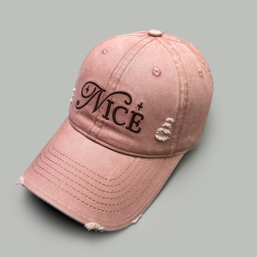 Spring And Summer Hole Design Embroidered Nice Letter Baseball Cap Men'S And Women'S Sunshade Retro Personalized Cap