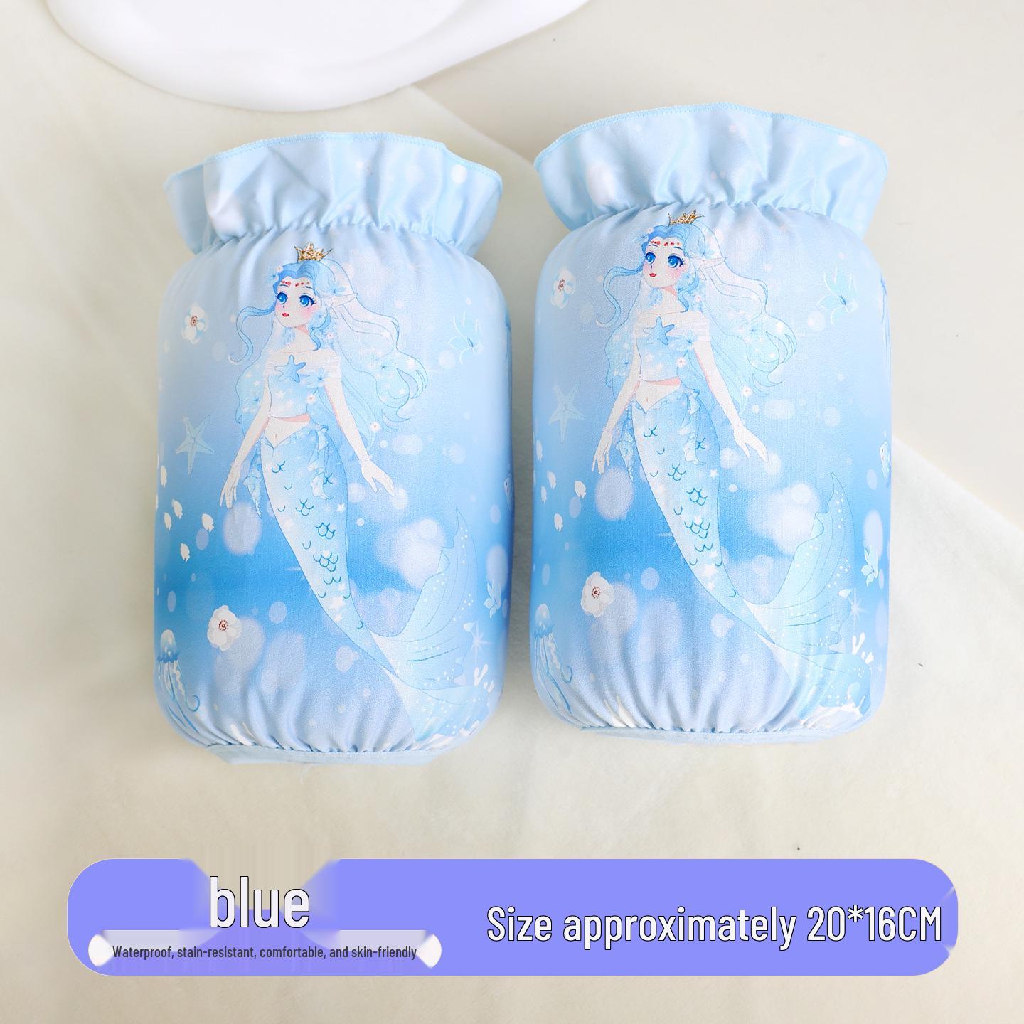 

Waterproof Mermaid Sleeves for Girls - Anti-Dirty, Ideal for Autumn and Winter, Ages 3-12 One Size