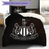 Newcastle United FC Pattern Bedding Quilt Set  Home Decoration  Gift (1 * Duvet Cover + 2 * Pillowcase  Without Core)